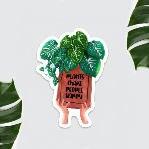 Magnet - Plants make people happy - wearequiethumans