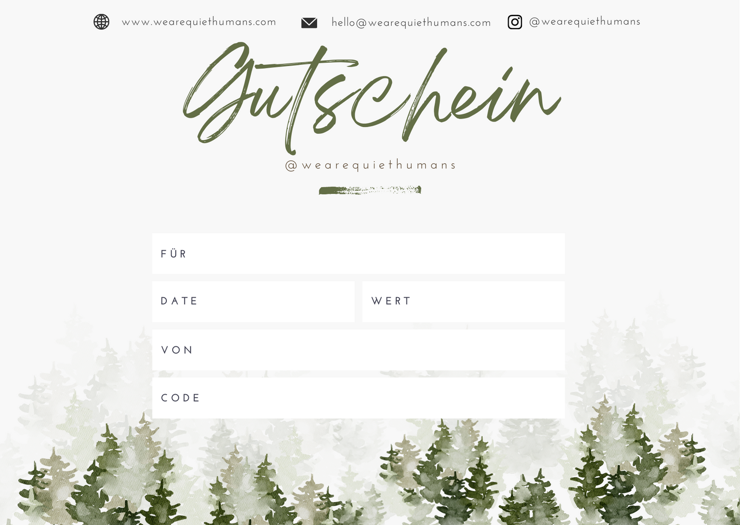 Geschenkgutschein 2 von @wearequiethumans - wearequiethumans