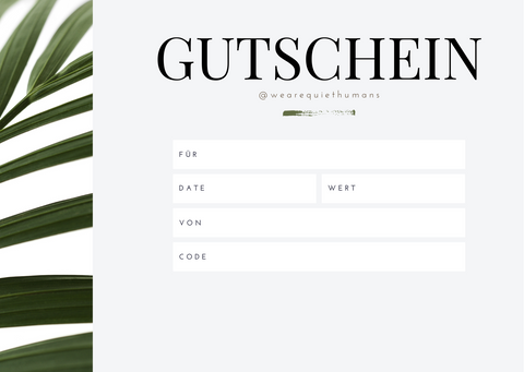 Geschenkgutschein von @wearequiethumans - wearequiethumans
