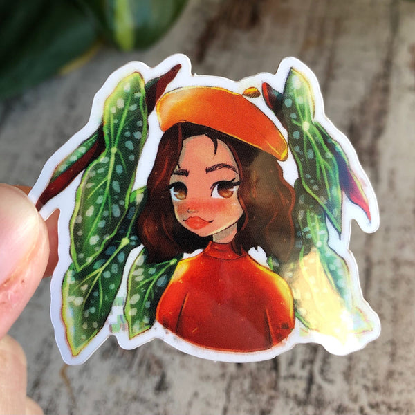 Sticker - Begonia maculata Mädchen - wearequiethumans