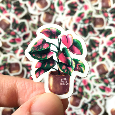 Sticker - Philodendron Pink Princess - wearequiethumans