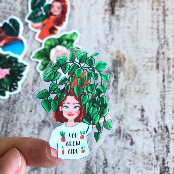 Sticker - You grow girl transparent - wearequiethumans