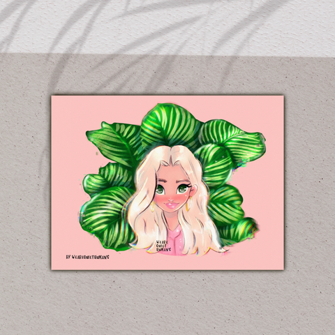 Postkarte / A6 Print - Calathea Orbifolia - wearequiethumans