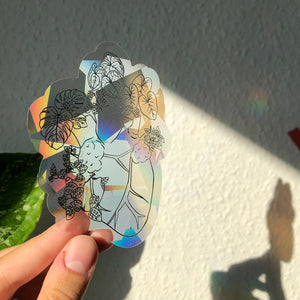 Sun Catcher Sticker - Herz - wearequiethumans