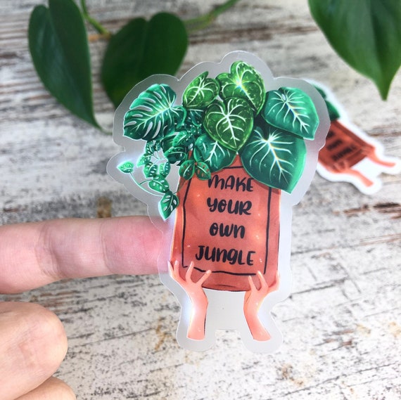 Sticker - make your own jungle  - groß - wearequiethumans