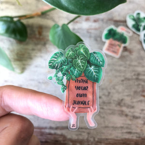 Sticker - make your own jungle  - transparent - wearequiethumans