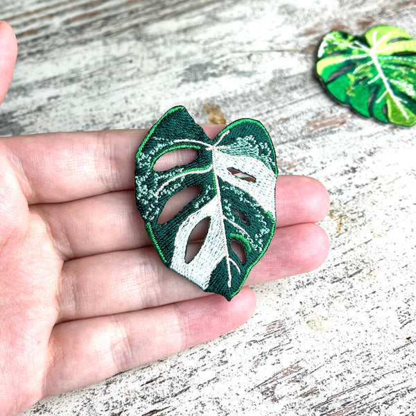 Patch Monstera adansonii variegata  - zum Aufnähen oder Aufbügeln - wearequiethumans