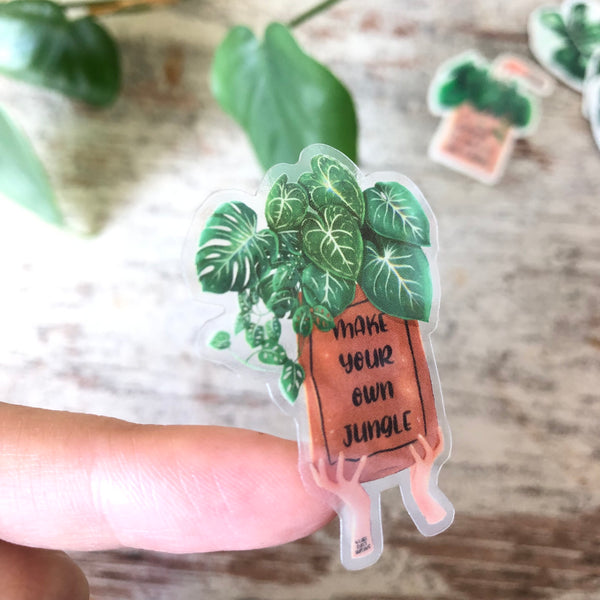 Sticker - make your own jungle  - transparent - wearequiethumans