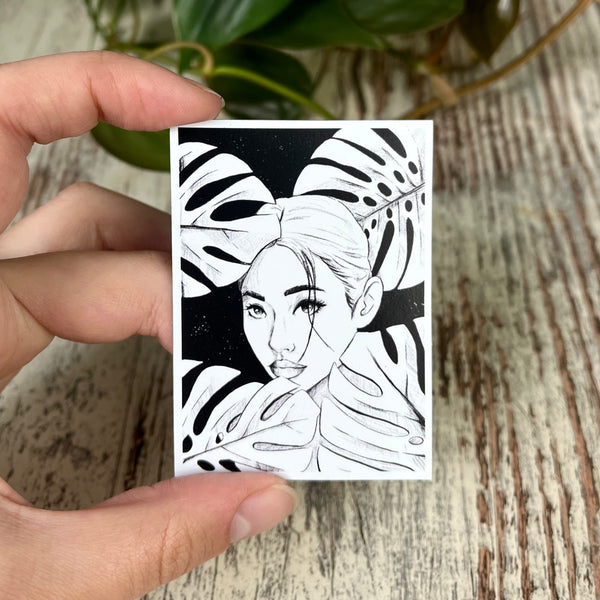 Magnet - Plantlady mit Monstera deliciosa - wearequiethumans