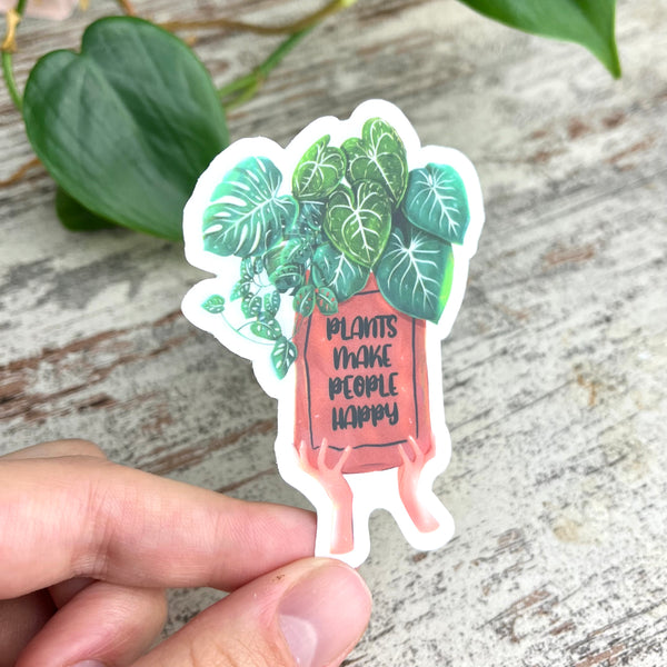 Sticker - Plants make people happy transparent - wearequiethumans