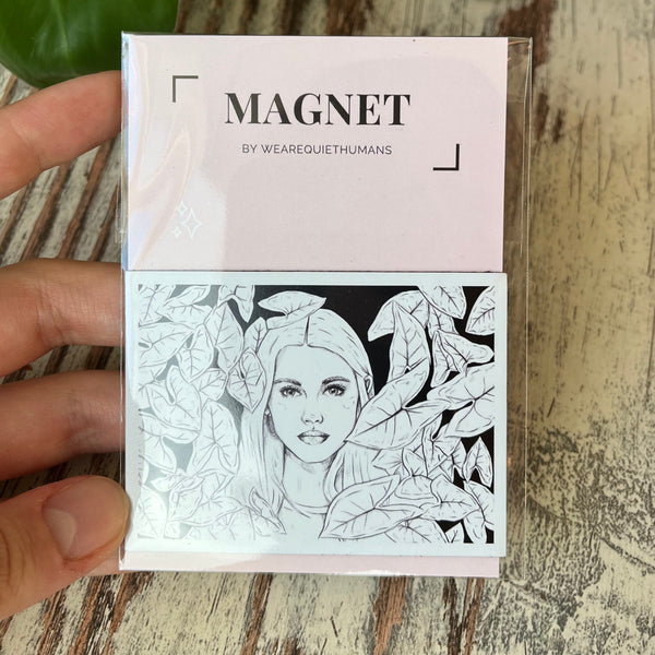 Magnet - Plantlady mit Syngonium - wearequiethumans