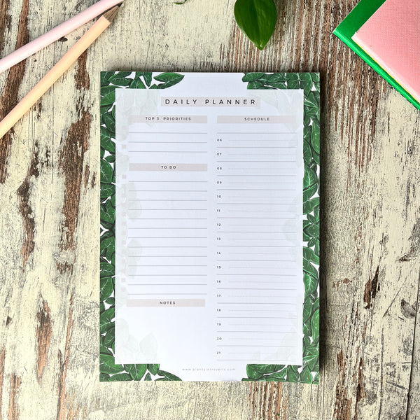 Tagesplaner A5 - Syngonium mit Zeitplan und To Do Liste