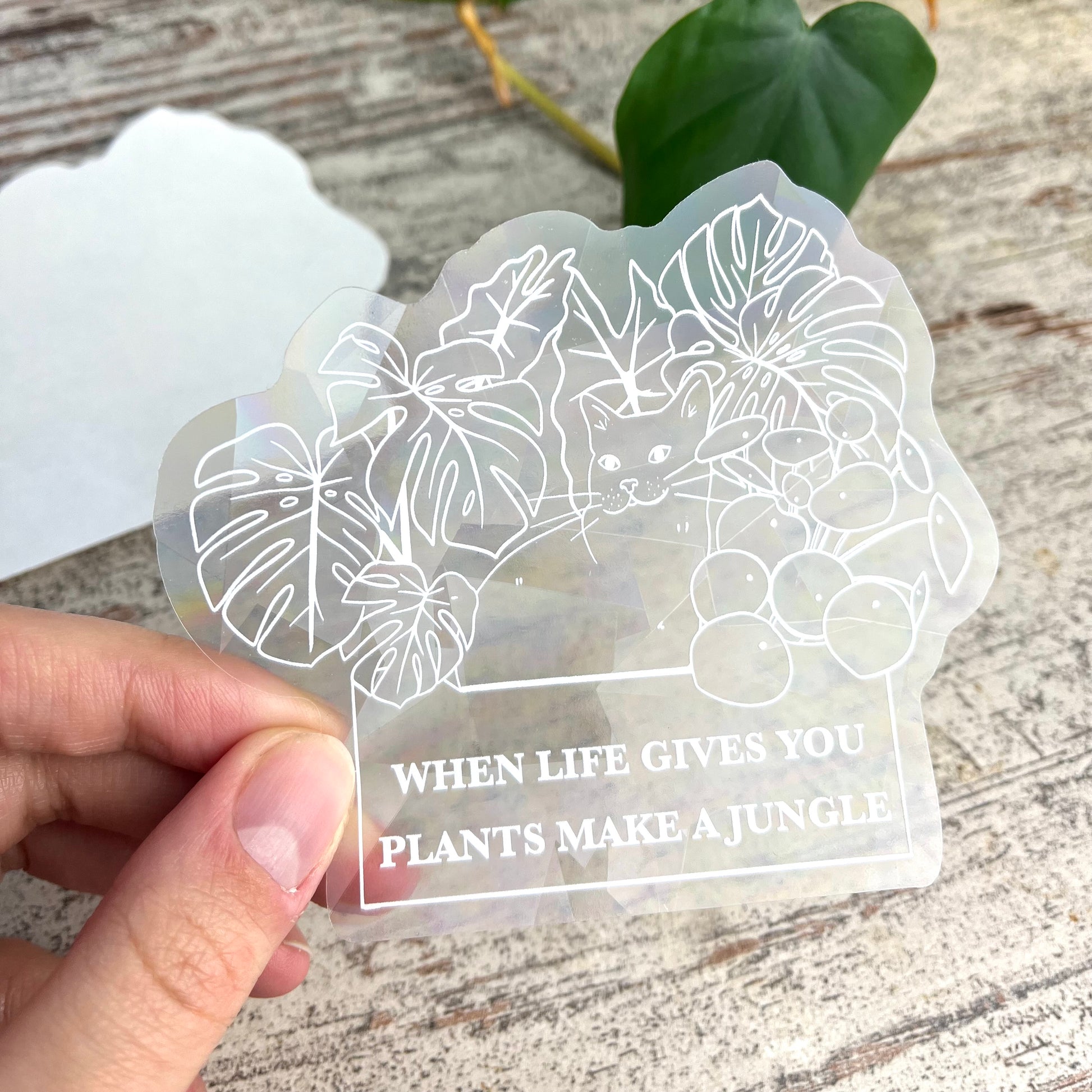 Sun Catcher Sticker - When Life gives you plants - wearequiethumans