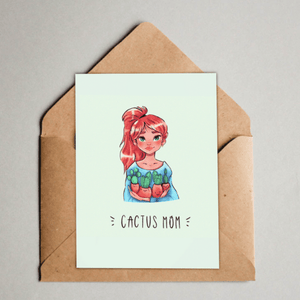B-Ware: Postkarte / A6 Print -  Cactus Mom - wearequiethumans
