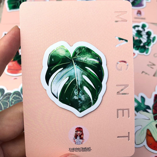 Magnet - Monstera variegata 1 Blatt - wearequiethumans