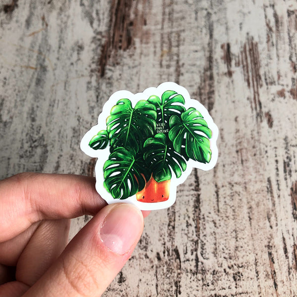 Magnet - Monstera deliciosa mit Gesicht - wearequiethumans
