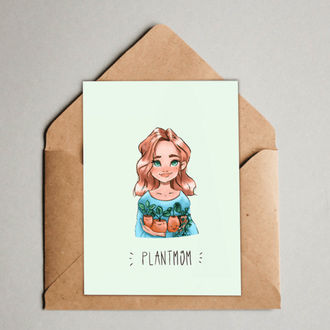 B-Ware: Postkarte / A6 Print -  Plant Mom - wearequiethumans
