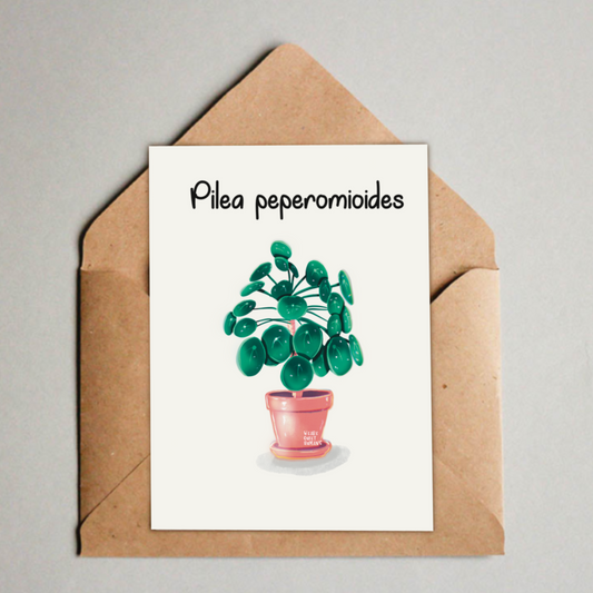 Postkarte / A6 Print - Pilea Peperomioides - wearequiethumans