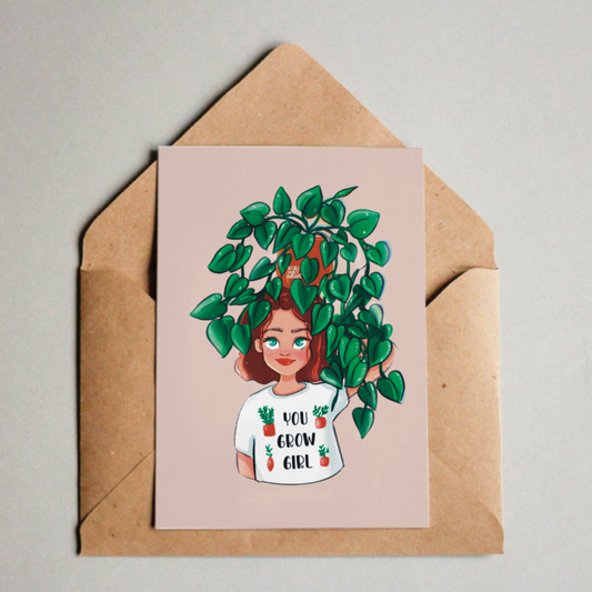 Postkarte / A6 Print - You Grow Girl - wearequiethumans
