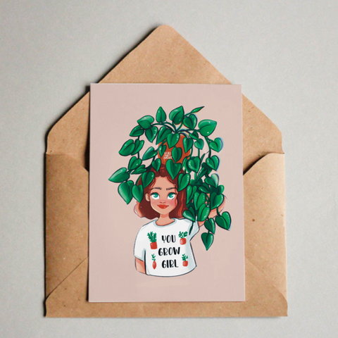 Postkarte / A6 Print - You Grow Girl - wearequiethumans