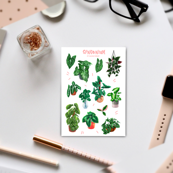 Stickerbogen Syngonium - wearequiethumans