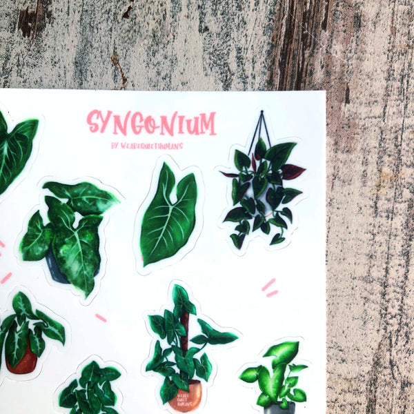Stickerbogen Syngonium - wearequiethumans