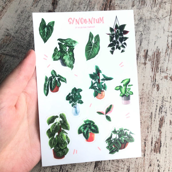 Stickerbogen Syngonium - wearequiethumans