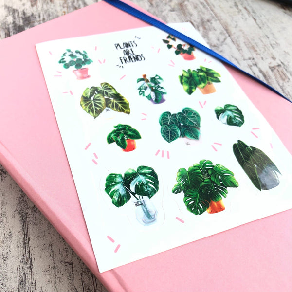 Stickerbogen - Plants are friends - wearequiethumans